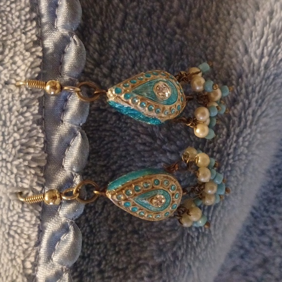 Vintage enameled earrings. - Picture 7 of 7